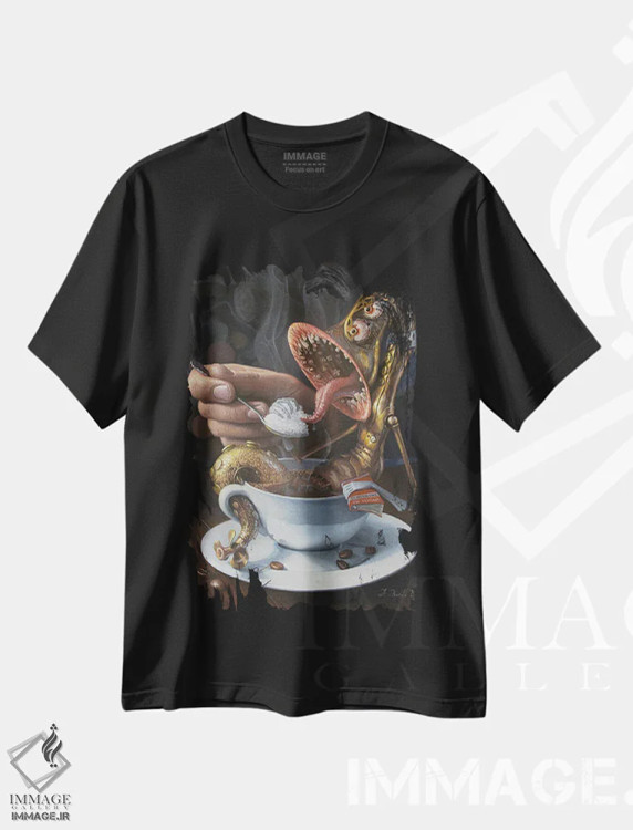 تیشرت مشکی طرح دار برهم زدن حال درونی ام، هنر فاخر معاصر اثر آدریان بوردَا | immage.ir