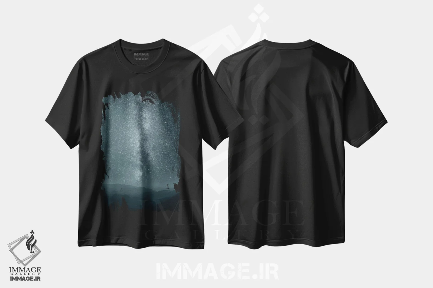 تیشرت مشکی طرح دار شعله های ابدی، عکاسی سیاه و سفید اثر آدریان بوردَا | فروشگاه ایماژ