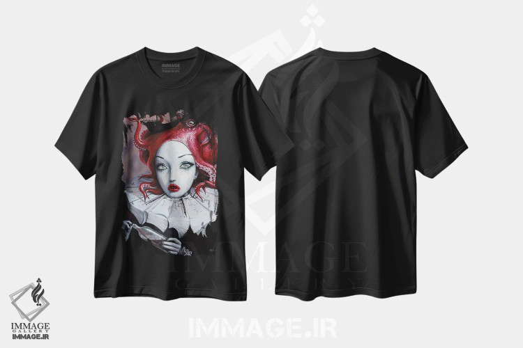 تیشرت مشکی طرح دار داستان امیدهایم، هنر فاخر معاصر اثر آدریان بوردَا | immage.ir