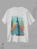 تیشرت سفید طرح دار راه های اسرارآمیز، تزئینی اثر مارنی بورک | فروشگاه ایماژ