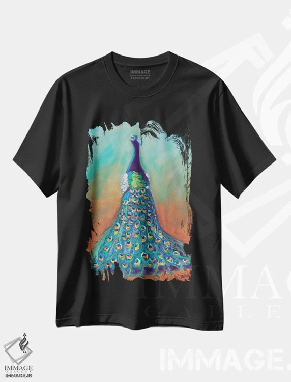 تیشرت مشکی طرح دار راه های اسرارآمیز، تزئینی اثر مارنی بورک | immage.ir