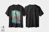 تیشرت مشکی طرح دار راه های اسرارآمیز، تزئینی اثر مارنی بورک | immage.ir