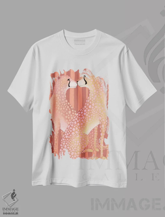 تیشرت سفید طرح دار همزادها، مدیوم اثر داریا بوریسووا | فروشگاه ایماژ