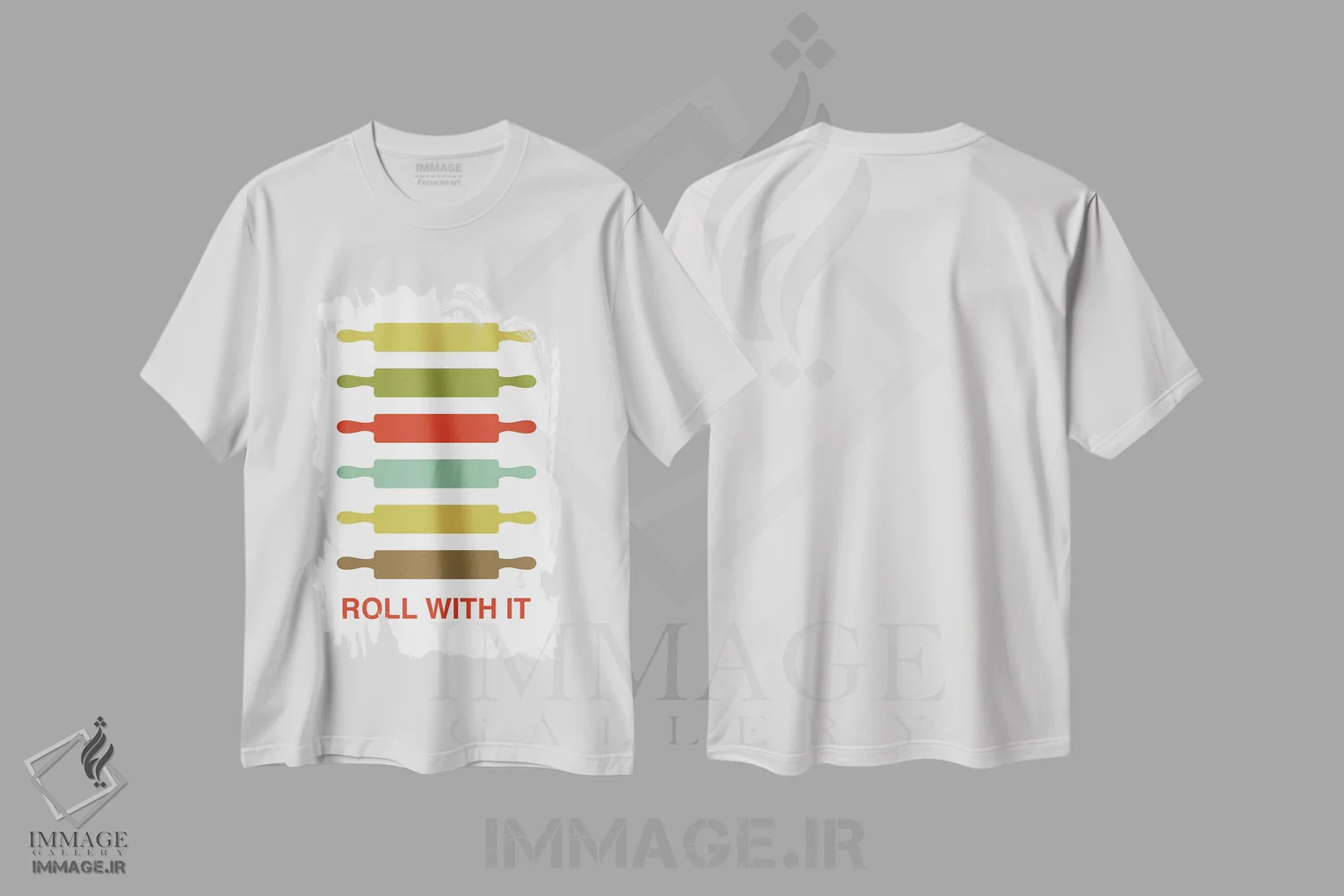 تیشرت سفید طرح دار پیش برو، هنر دیجیتال اثر پرینت های بنتون پارک | immage.ir