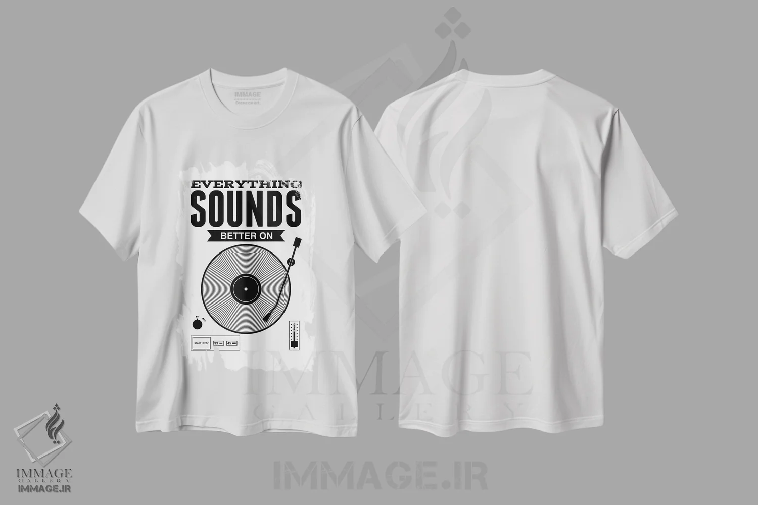 تیشرت سفید طرح دار آثار پرینت های بنتون پارک - فروشگاه ایماژ