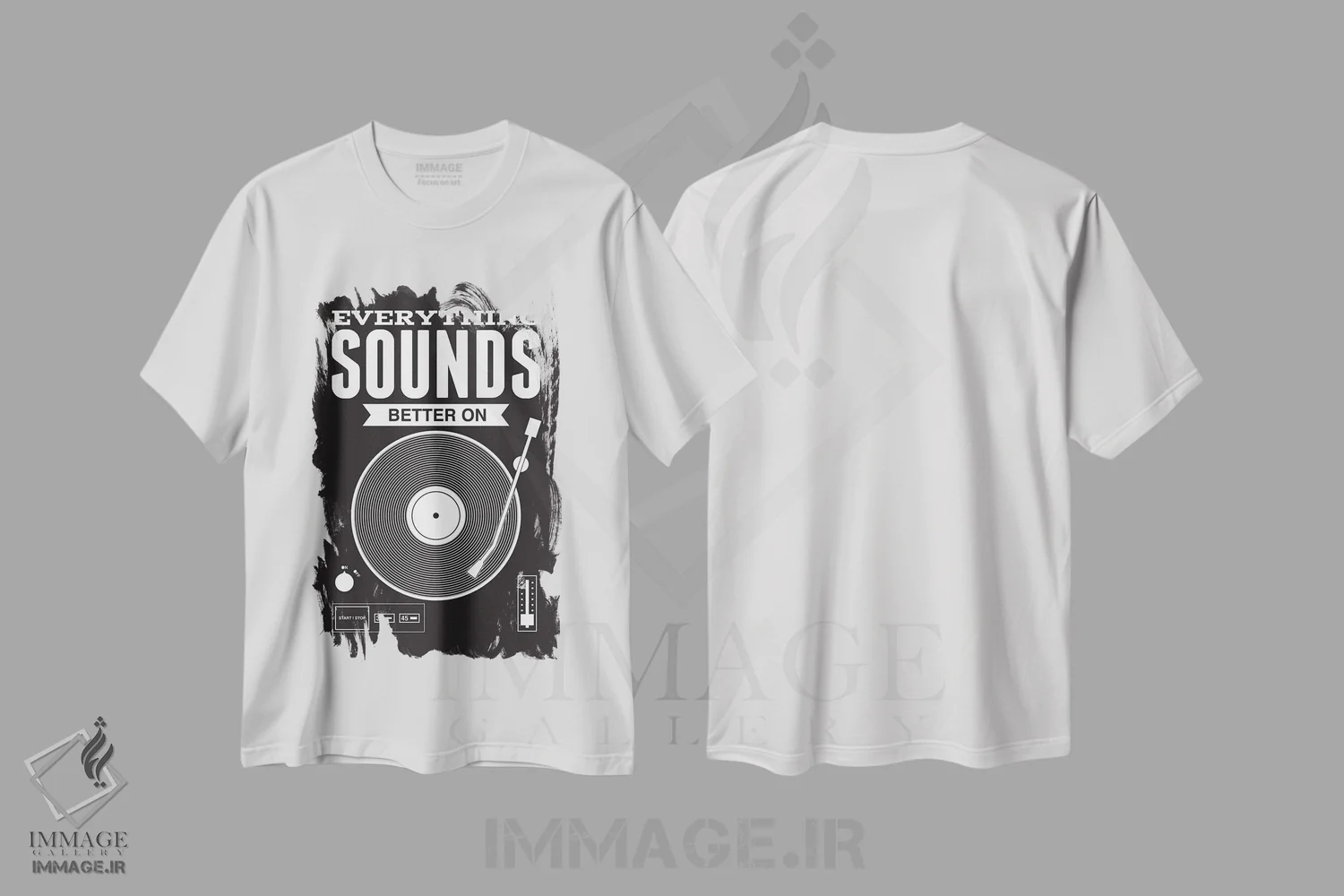 تیشرت سفید طرح دار آثار پرینت های بنتون پارک - immage.ir