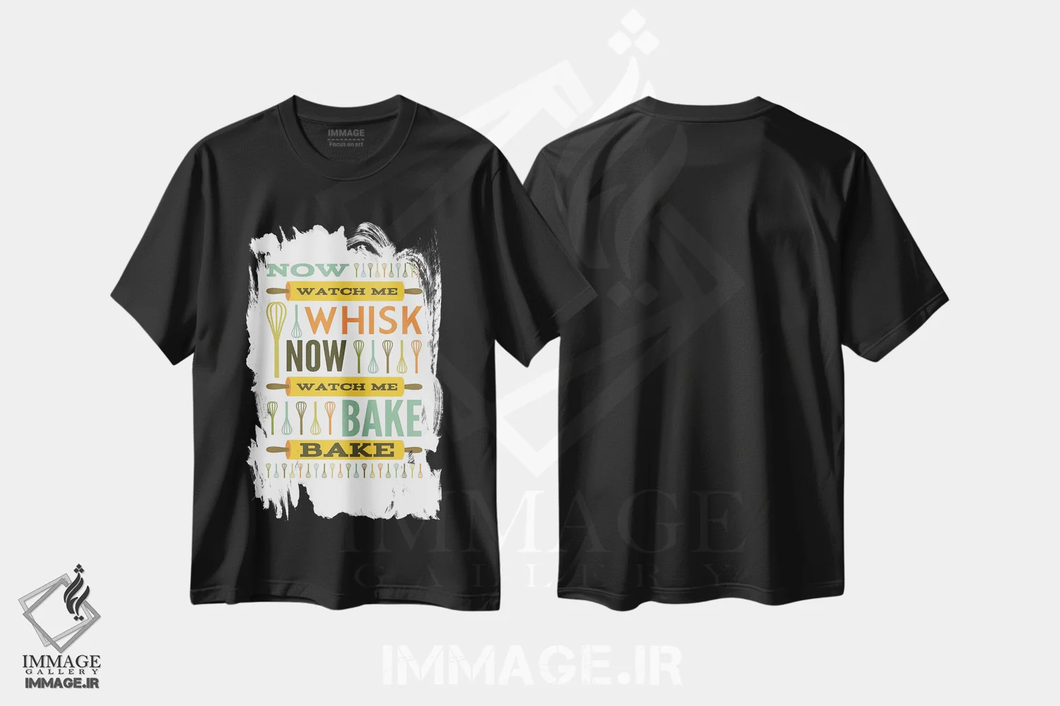 تیشرت مشکی طرح دار آثار پرینت های بنتون پارک - immage.ir