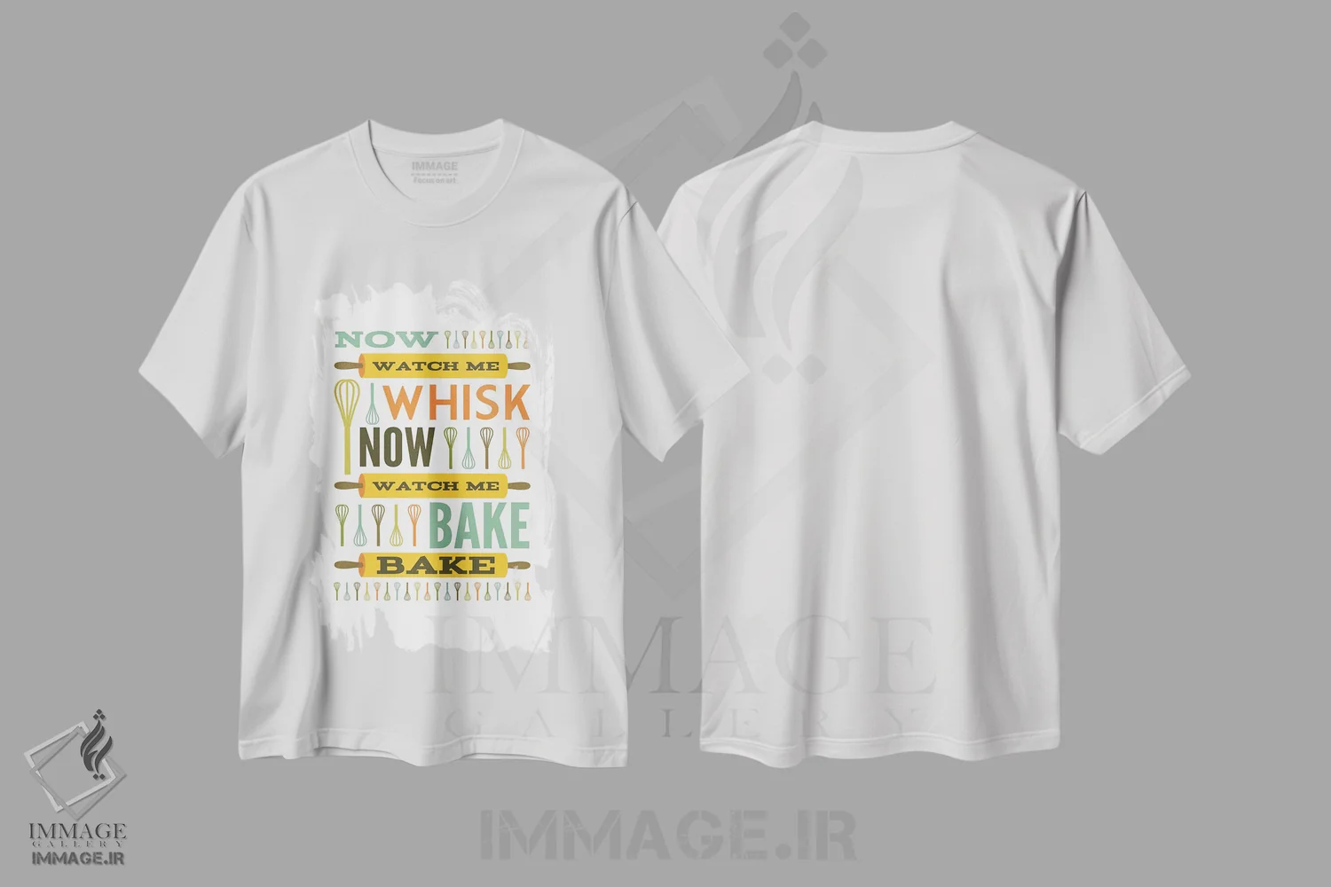 تیشرت سفید طرح دار آثار پرینت های بنتون پارک - فروشگاه ایماژ