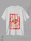 تیشرت سفید طرح دار قلب تایپوگرافی سنت لوئیس، هنر دیجیتال اثر پرینت های بنتون پارک | immage.ir