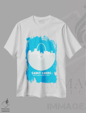تیشرت سفید طرح دار سنت لوئیس، تزئینی اثر پرینت های بنتون پارک | فروشگاه ایماژ