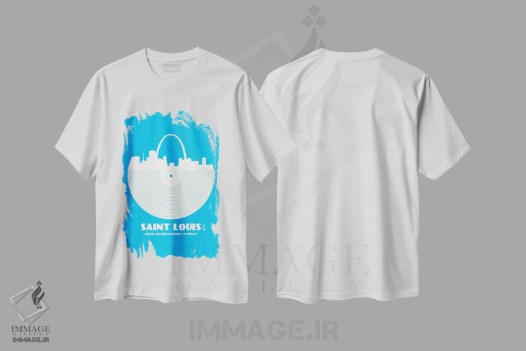 تیشرت سفید طرح دار سنت لوئیس، تزئینی اثر پرینت های بنتون پارک | فروشگاه ایماژ