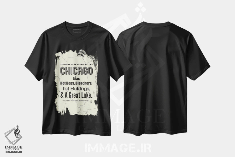 تیشرت مشکی طرح دار شیکاگو فراتر از این هاست، هنر دیجیتال اثر پرینت های بنتون پارک | immage.ir