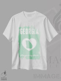 تیشرت سفید طرح دار جورجیا، هنر دیجیتال اثر پرینت های بنتون پارک | immage.ir