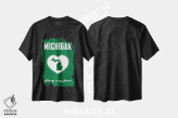 تیشرت مشکی طرح دار میشیگان، هنر دیجیتال اثر پرینت های بنتون پارک | immage.ir