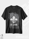 تیشرت مشکی طرح دار سنت لوئیس با نماد فلور-د-لیس، هنر دیجیتال اثر پرینت های بنتون پارک | immage.ir