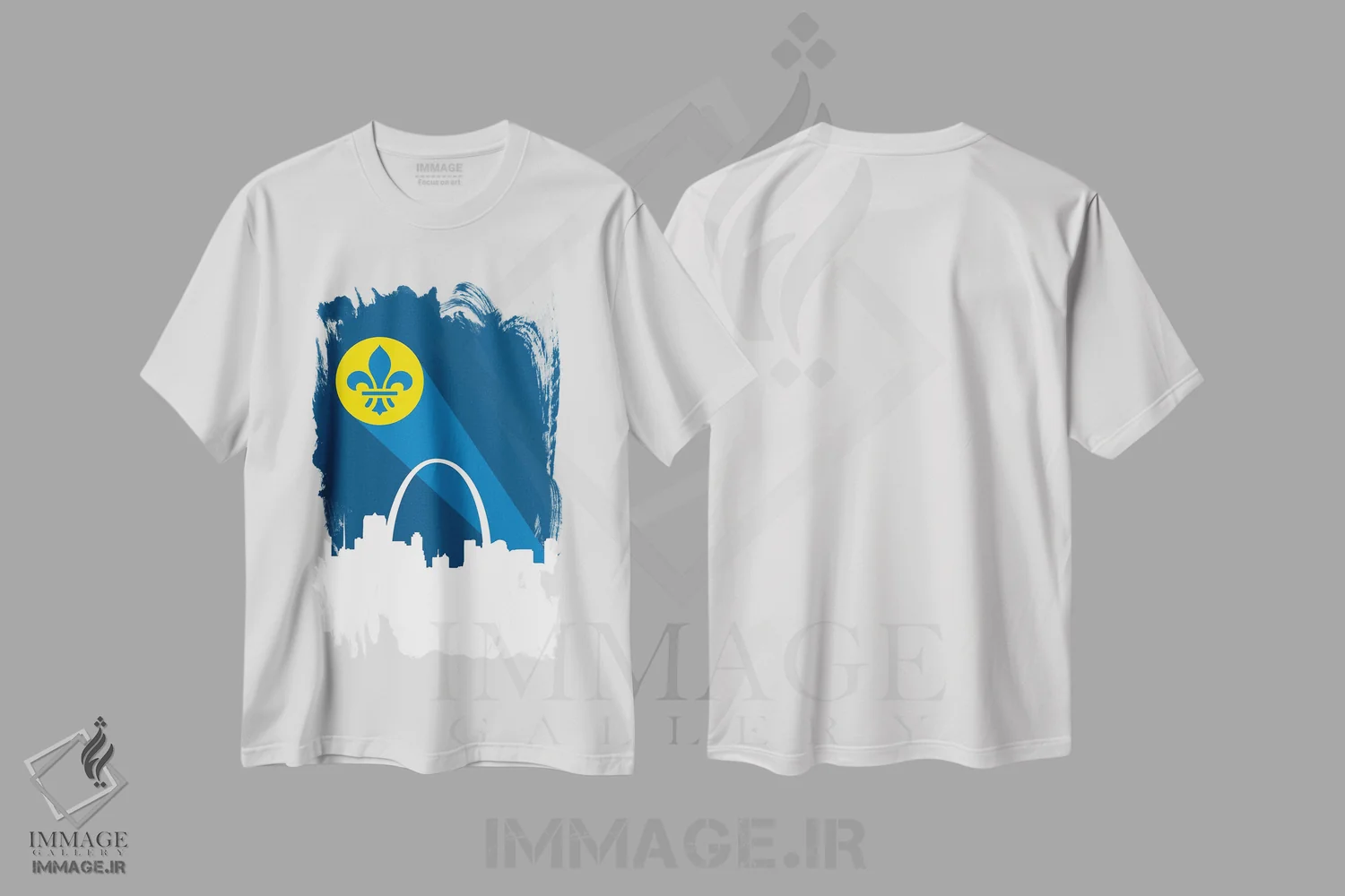 تیشرت سفید طرح دار سیگنال ابرقهرمانی سنت لوئیس، هنر دیجیتال اثر پرینت های بنتون پارک | immage.ir