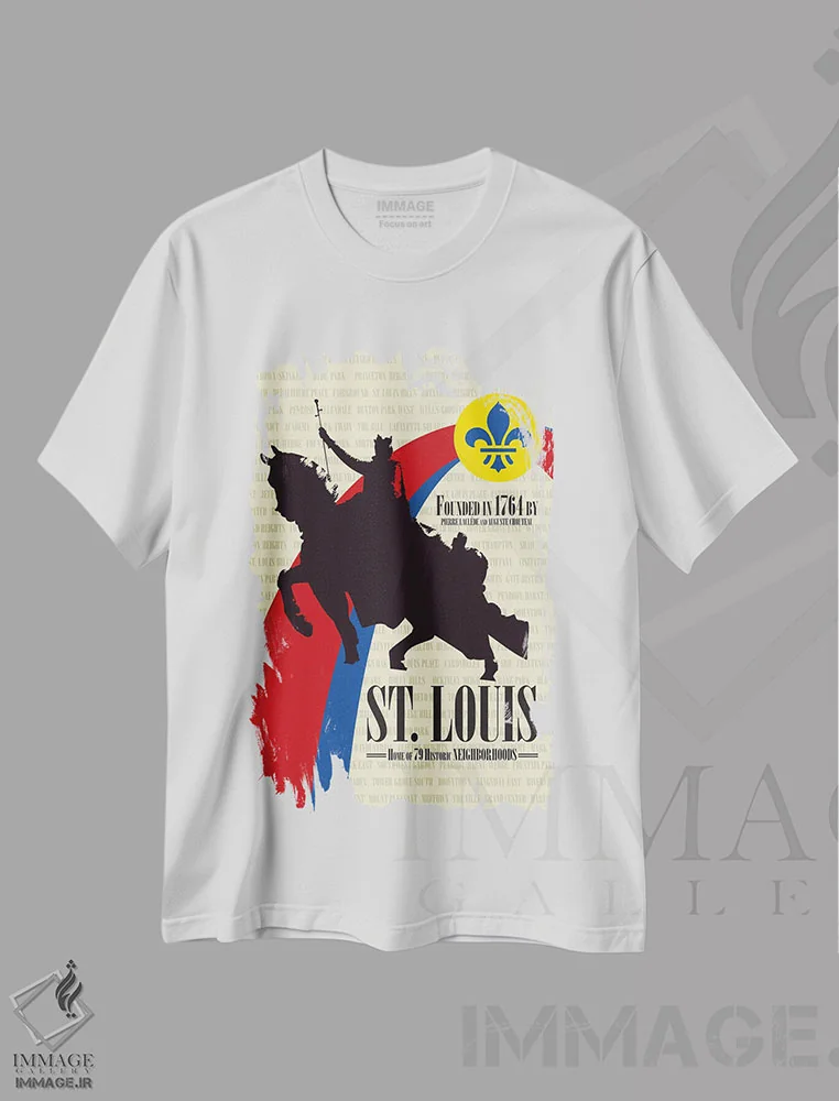 تیشرت سفید طرح دار سنت لوئیس، تزئینی اثر پرینت های بنتون پارک | immage.ir