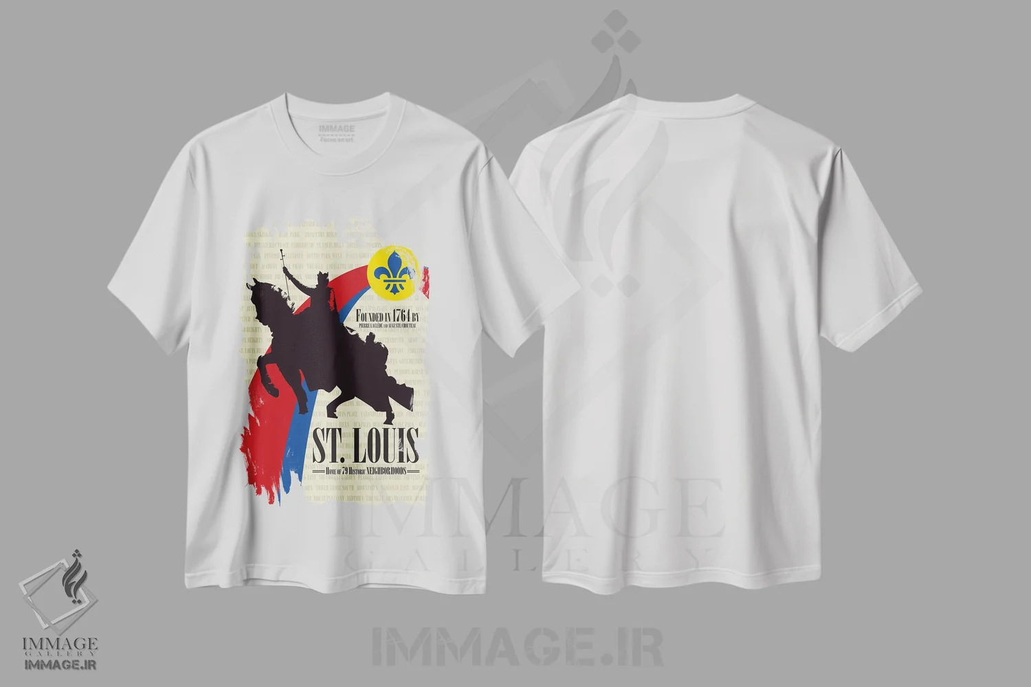 تیشرت سفید طرح دار سنت لوئیس، تزئینی اثر پرینت های بنتون پارک | immage.ir