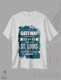 تیشرت سفید طرح دار سنت لوئیس، هنر دیجیتال اثر پرینت های بنتون پارک | immage.ir