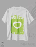 تیشرت سفید طرح دار واشنگتن، هنر دیجیتال اثر پرینت های بنتون پارک | immage.ir