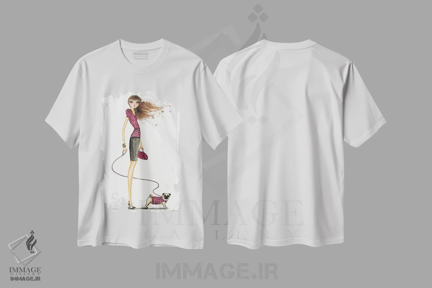 تیشرت سفید طرح دار توله پرنسس، مدیوم اثر بلا پیلار | immage.ir
