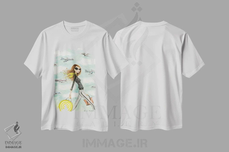 تیشرت سفید طرح دار واندا در راه است، مدیوم اثر بلا پیلار | immage.ir