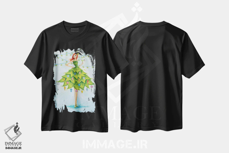 تیشرت مشکی طرح دار مارتینی شاد، دکور تعطیلات اثر بلا پیلار | immage.ir
