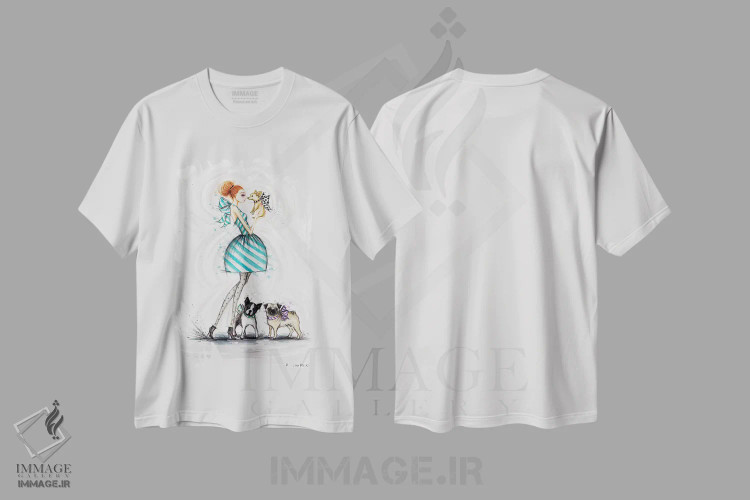 تیشرت سفید طرح دار آرزوی عشق برای تو، دست نقاشی و طراحی دستی اثر بلا پیلار | فروشگاه ایماژ