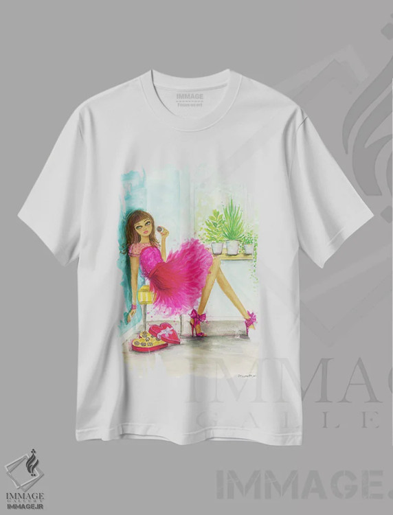 تیشرت سفید طرح دار هوس شکلات آلیا، مدیوم اثر بلا پیلار | immage.ir