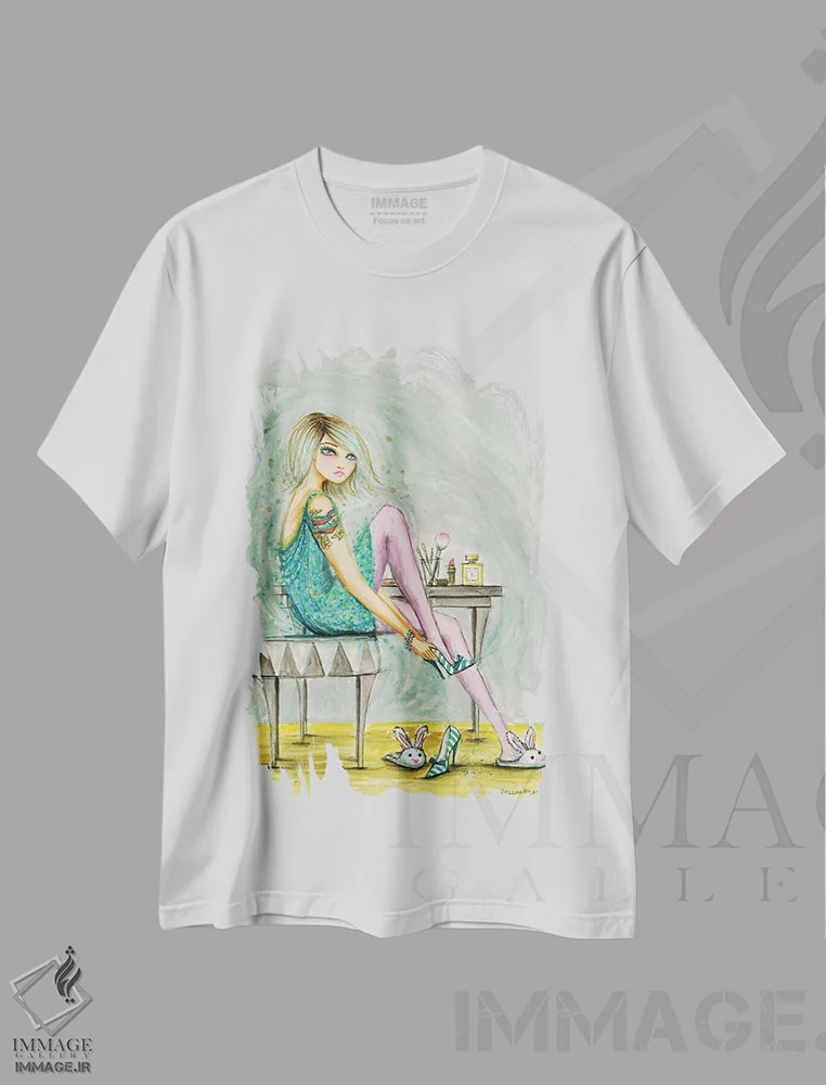 تیشرت سفید طرح دار کفش پاشنه بلند، آخرین لمس استایل اثر بلا پیلار | immage.ir