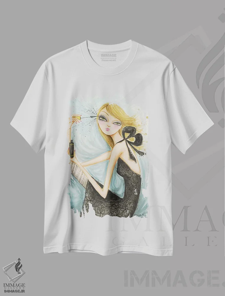 تیشرت سفید طرح دار بهترین دوست دخترها، مدیوم اثر بلا پیلار | immage.ir