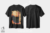 تیشرت مشکی طرح دار لاکچری مکزیکی، هنر آمریکایی آفریقایی تبار اثر بلا پیلار | فروشگاه ایماژ