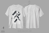 تیشرت سفید طرح دار توقف زمان یک، آبستره اثر برانوین بیکر | immage.ir