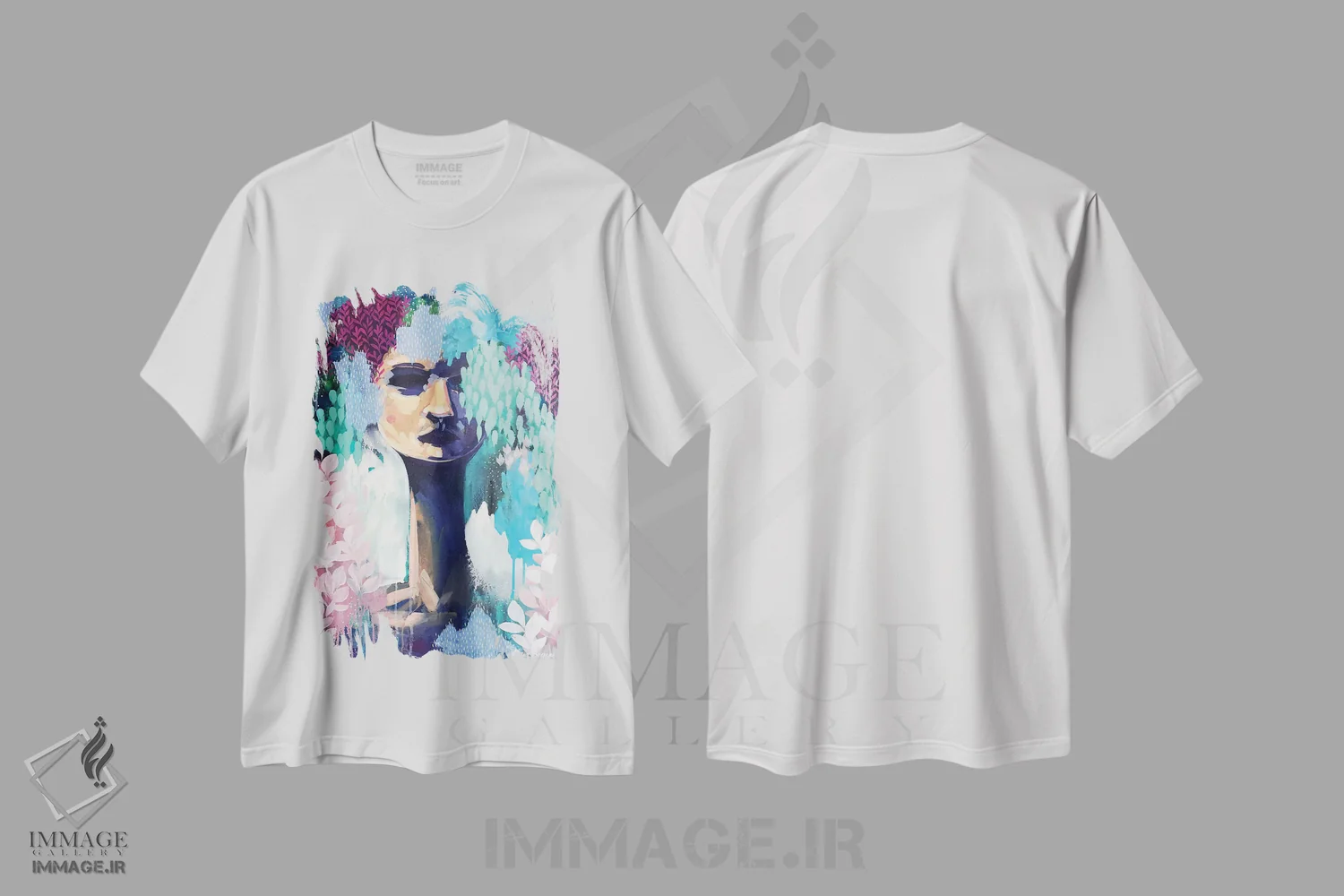 تیشرت سفید طرح دار آنطور که بودم، آبستره اثر کلر برمنر | فروشگاه ایماژ