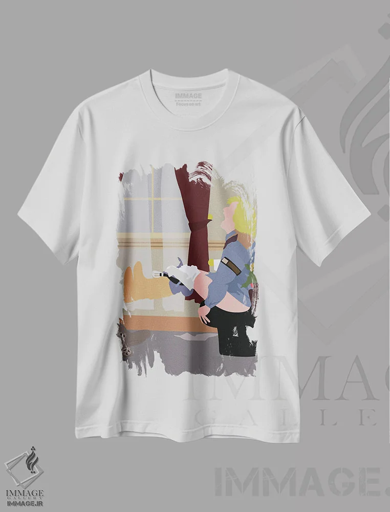 تیشرت سفید طرح دار احمق و احمق تر، هنر دیجیتال اثر بوریلیانا | immage.ir