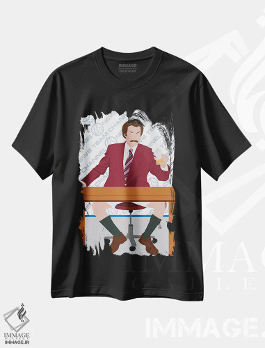 تیشرت مشکی طرح دار ران برگاندی، هنر دیجیتال اثر بوریلیانا | فروشگاه ایماژ