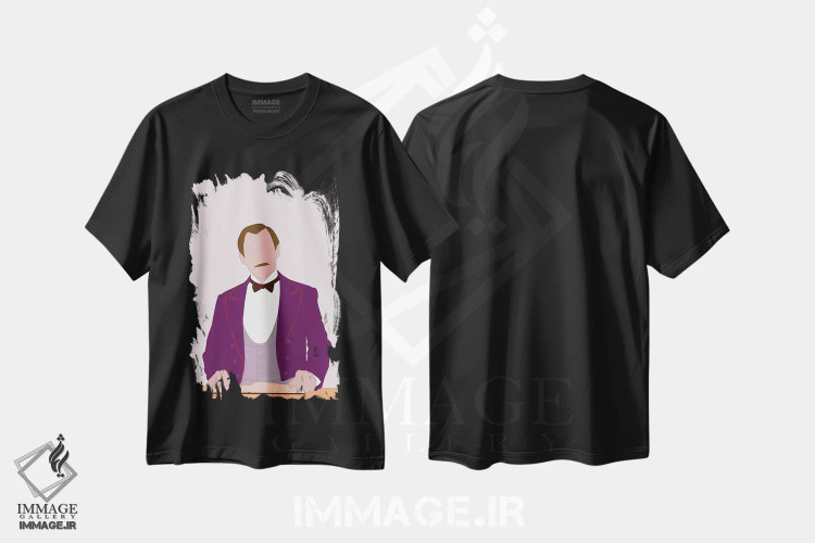 تیشرت مشکی طرح دار هتل بزرگ بوداپست I، هنر دیجیتال اثر بوریلیانا | immage.ir