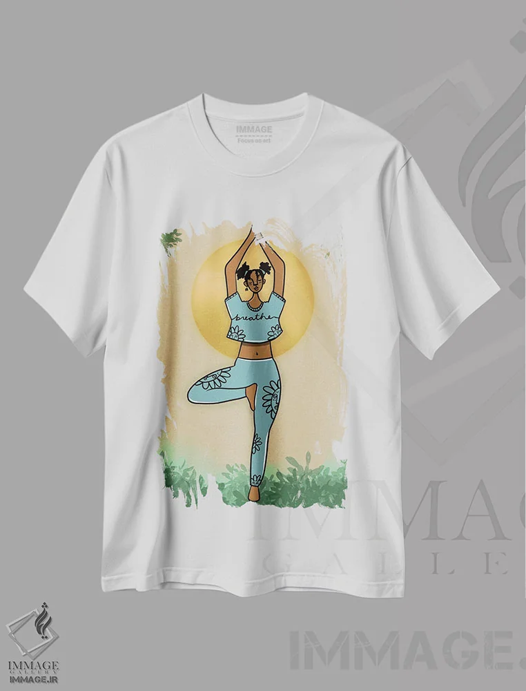 تیشرت سفید طرح دار نفس بکش، هنر آمریکایی آفریقایی تبار اثر بری پیپنز | immage.ir