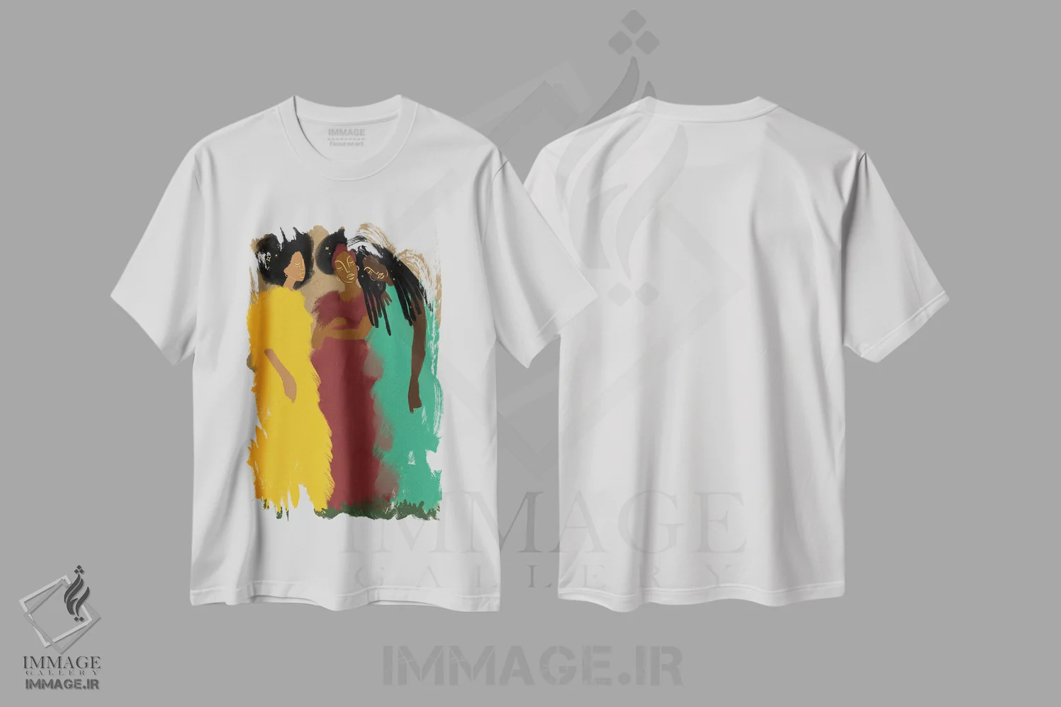 تیشرت سفید طرح دار پیوند خورده، هنر آمریکایی آفریقایی تبار اثر بری پیپنز | immage.ir