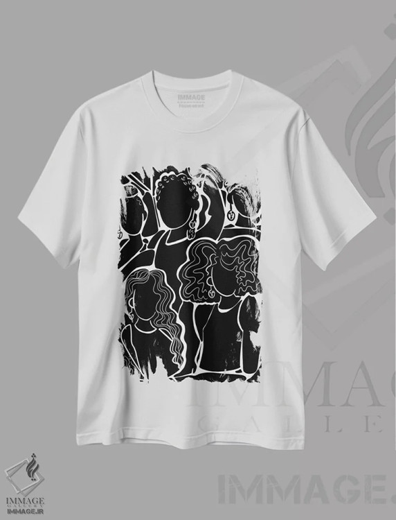 تیشرت سفید طرح دار نقش ها، هنر آمریکایی آفریقایی تبار اثر بری پیپنز | immage.ir