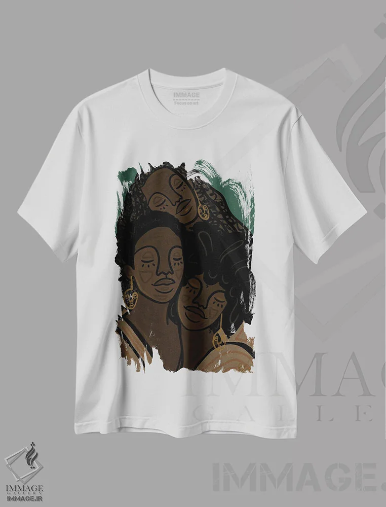 تیشرت سفید طرح دار تسلی بخش، هنر آمریکایی آفریقایی تبار اثر بری پیپنز | فروشگاه ایماژ