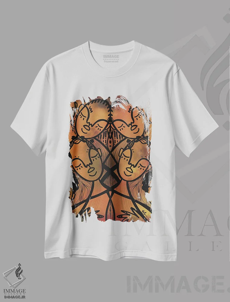 تیشرت سفید طرح دار خودت را جا بده، هنر آمریکایی آفریقایی تبار اثر بری پیپنز | فروشگاه ایماژ