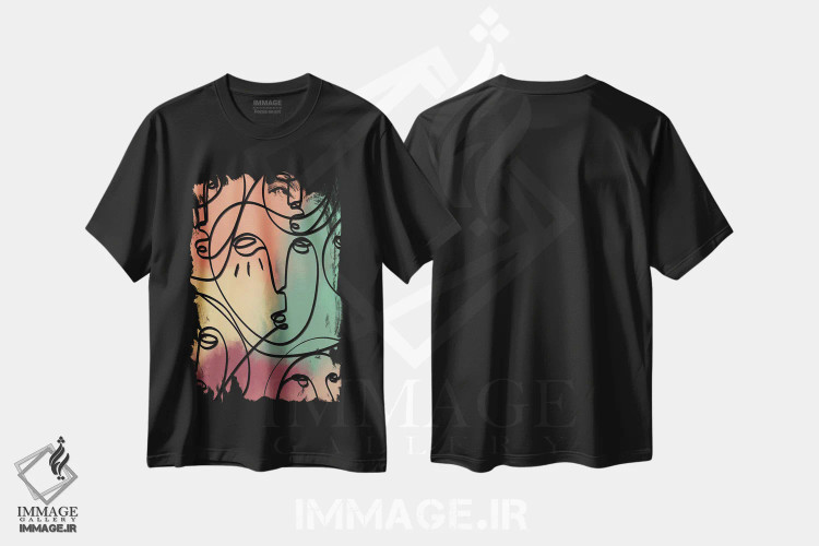 تیشرت مشکی طرح دار در تمام طول مسیر، هنر دیجیتال اثر بری پیپنز | immage.ir