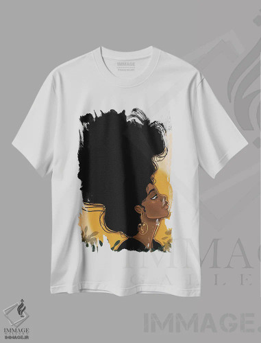 تیشرت سفید طرح دار برخیز، هنر آمریکایی آفریقایی تبار اثر بری پیپنز | فروشگاه ایماژ