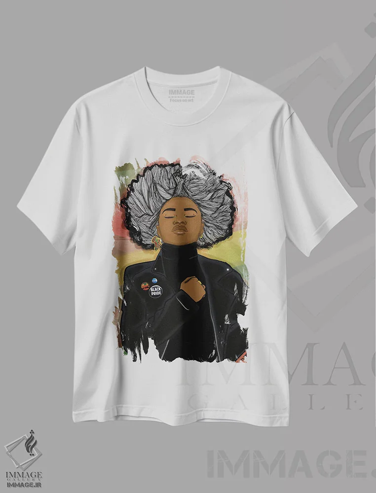 تیشرت سفید طرح دار غرور ۳۶۵ روز، هنر آمریکایی آفریقایی تبار اثر بری پیپنز | فروشگاه ایماژ
