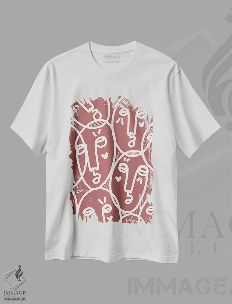 تیشرت سفید طرح دار عشق یعنی، هنر آمریکایی آفریقایی تبار اثر بری پیپنز | immage.ir