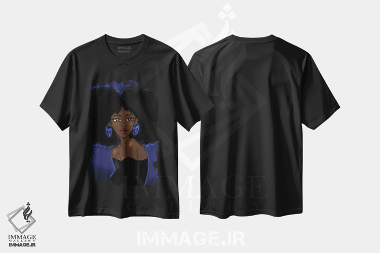 تیشرت مشکی طرح دار بتا بلوز، هنر آمریکایی آفریقایی تبار اثر بری پیپنز | immage.ir