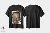 تیشرت مشکی طرح دار یک صفحه موسیقی بگذار، هنر آمریکایی آفریقایی تبار اثر بری پیپنز | فروشگاه ایماژ