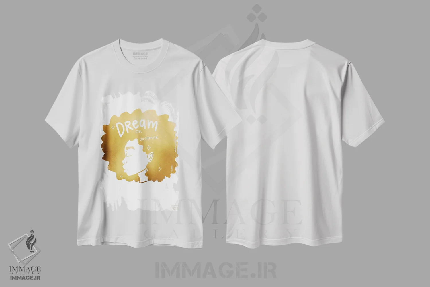 تیشرت سفید طرح دار به رؤیا ادامه بده، هنر آمریکایی آفریقایی تبار اثر بری پیپنز | فروشگاه ایماژ