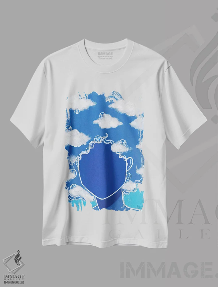 تیشرت سفید طرح دار حواس پرت/کله پوک، هنر آمریکایی آفریقایی تبار اثر بری پیپنز | فروشگاه ایماژ